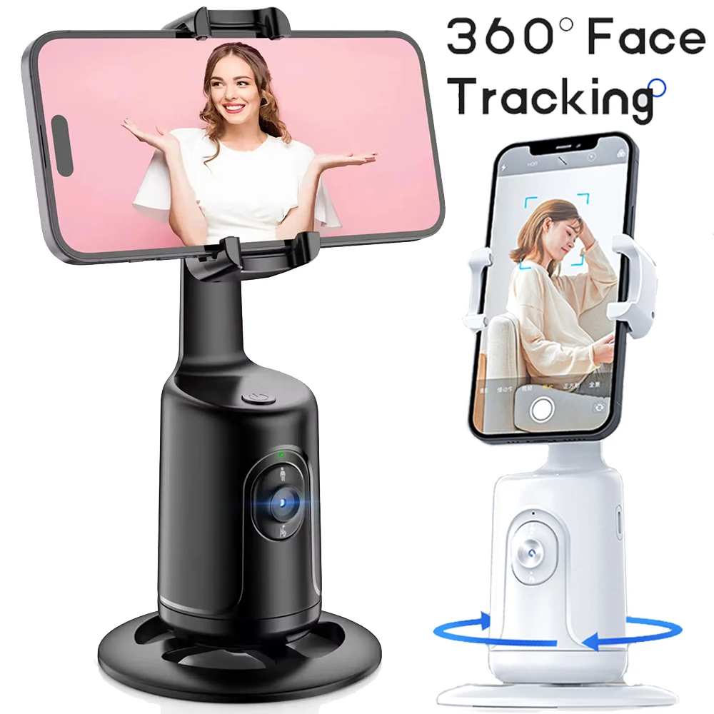 Smart Auto Tracking Phone Holder Auto Face Tracking 360 Rotation Fast Face Object Tracking Cameraman Robot Selfie Stick Tripod