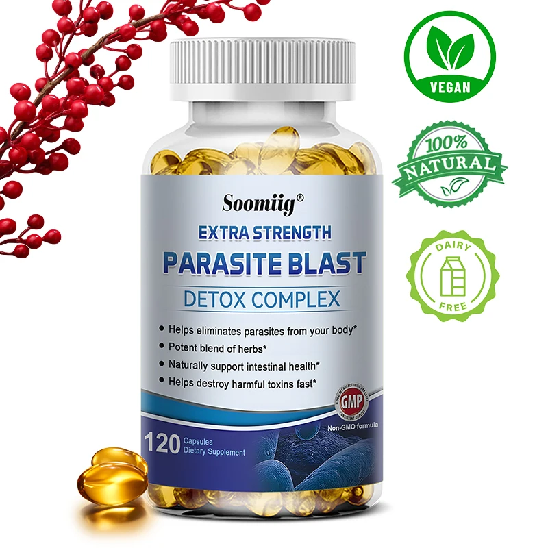 

Parasite Detox - Gut Health Supplements - Gut Health - Boosts Immune System -Supports Cleansing and Detoxification, 120 Capsules