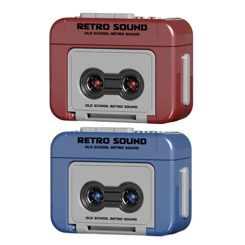 Small Retro Music Recorders Cassettes Player Mini Music Player Keychains Decors for Travel and Outdoor Use Tape Player