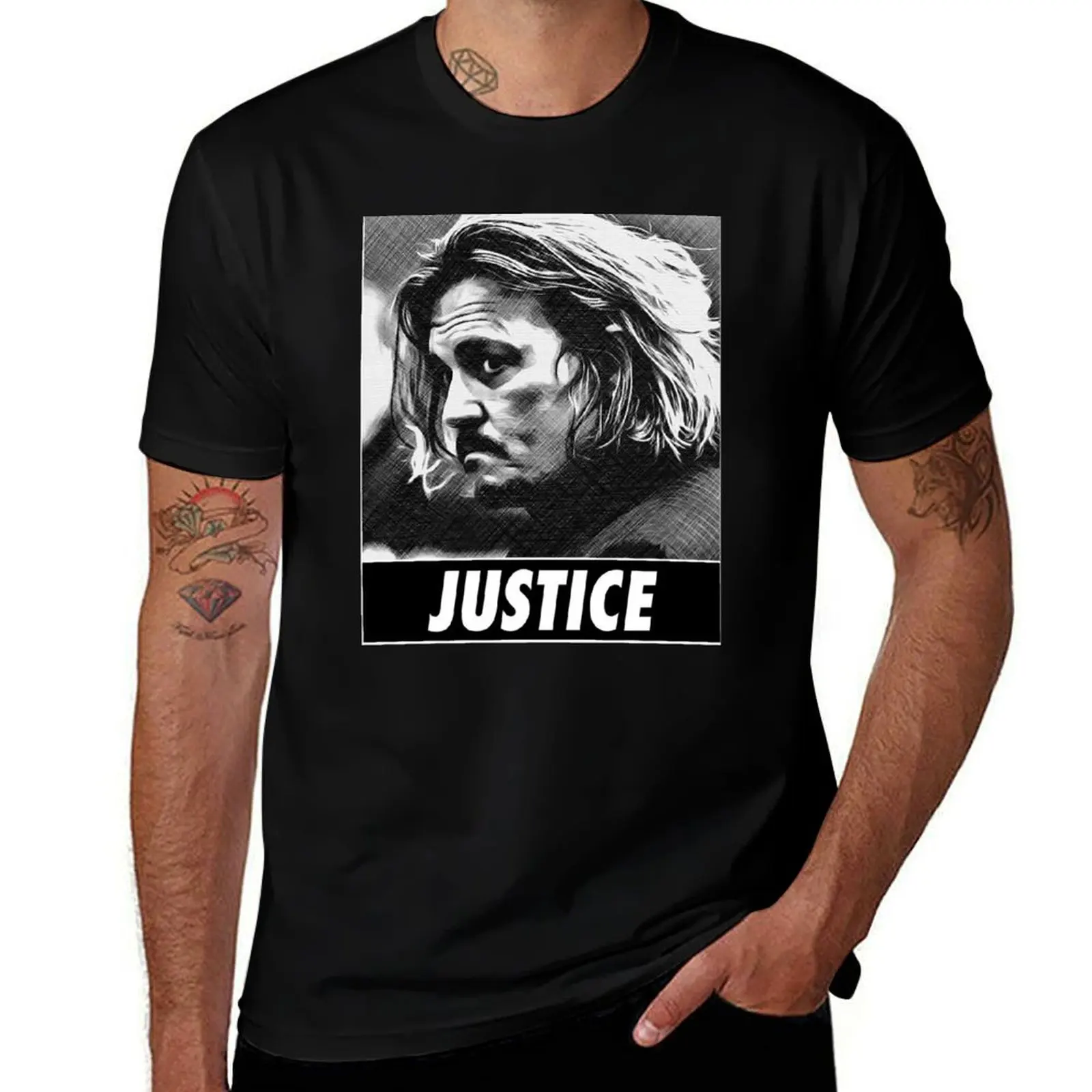 

justice for johnny depp v2 T-Shirt Simple Casual Short Sleeve Tee