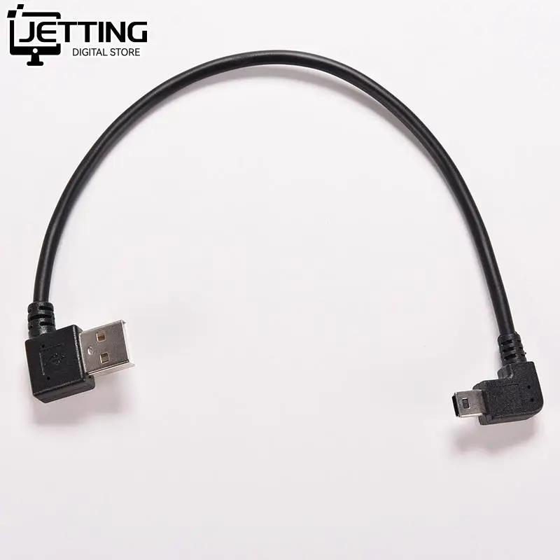 25cm 90 Degree Angled Mini USB Cable Mini USB To USB 2.0 Data Sync Charger Cable For Mobile Phone MP3 MP4 GPS Camera HDD