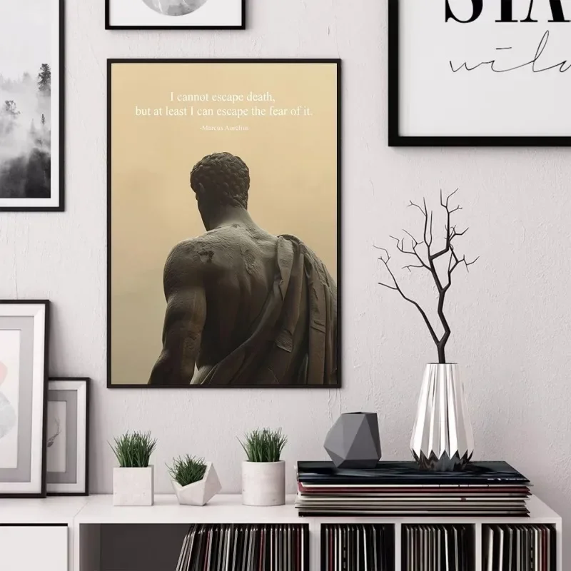 النحت القديم يقتبس المشارك الرواقية الحكمة قماش اللوحة يطبع مكتب غرفة المعيشة المنزلي جدار الفن الديكور يقتبس #3