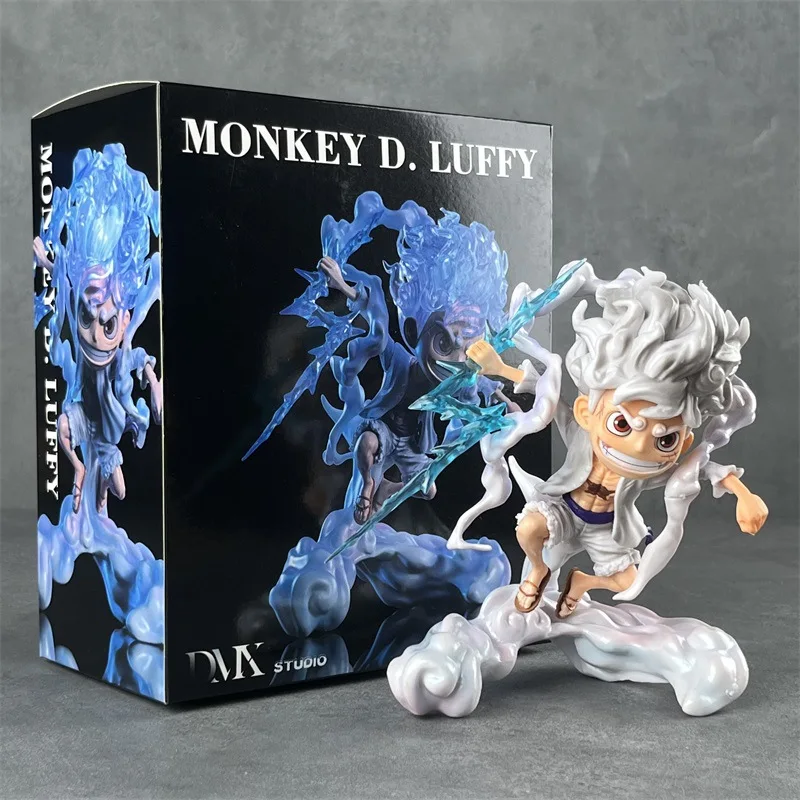 

Anime One Piece Luffy Gear 5 Nika Awakened Figure Cute SD Style Model Desktop Decoration Collectible Statue Toy Gift