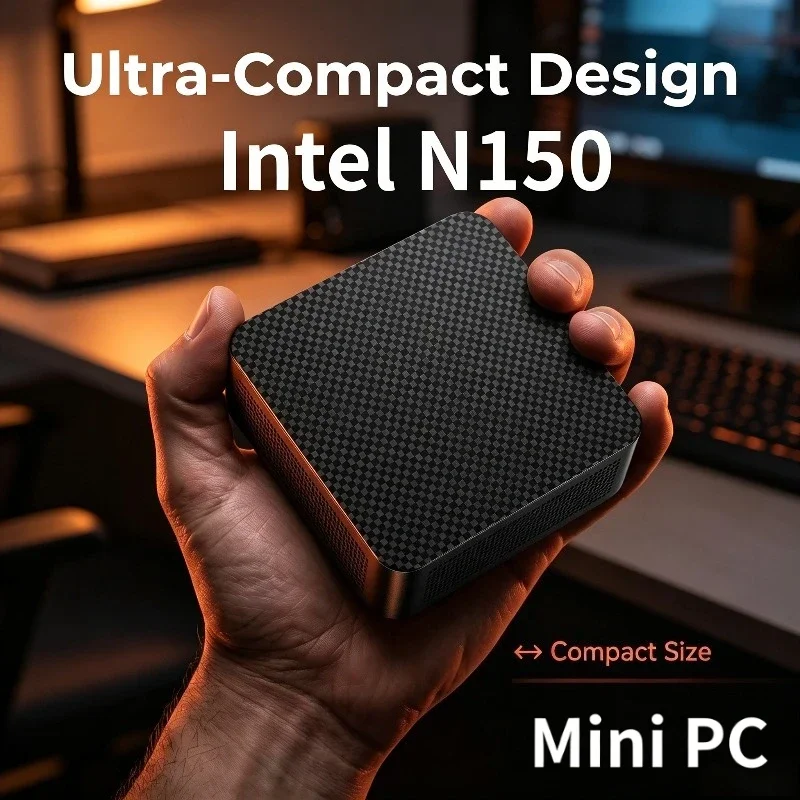 Mini PC  Intel N150 Small Pocket Computer 16GB RAM 1TB 2TB SSD WiFi 6 BT5.2 Portable Gaming Desktop PC