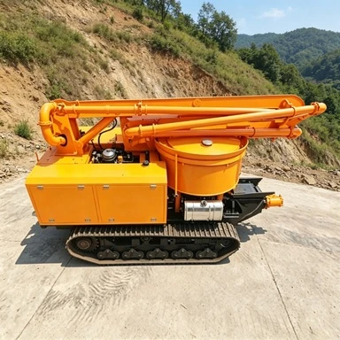 Diesel-Powered 91KW Mobile Concrete Mixer Pump Truck with Crawler Chassis for Sale-Core Components Engine