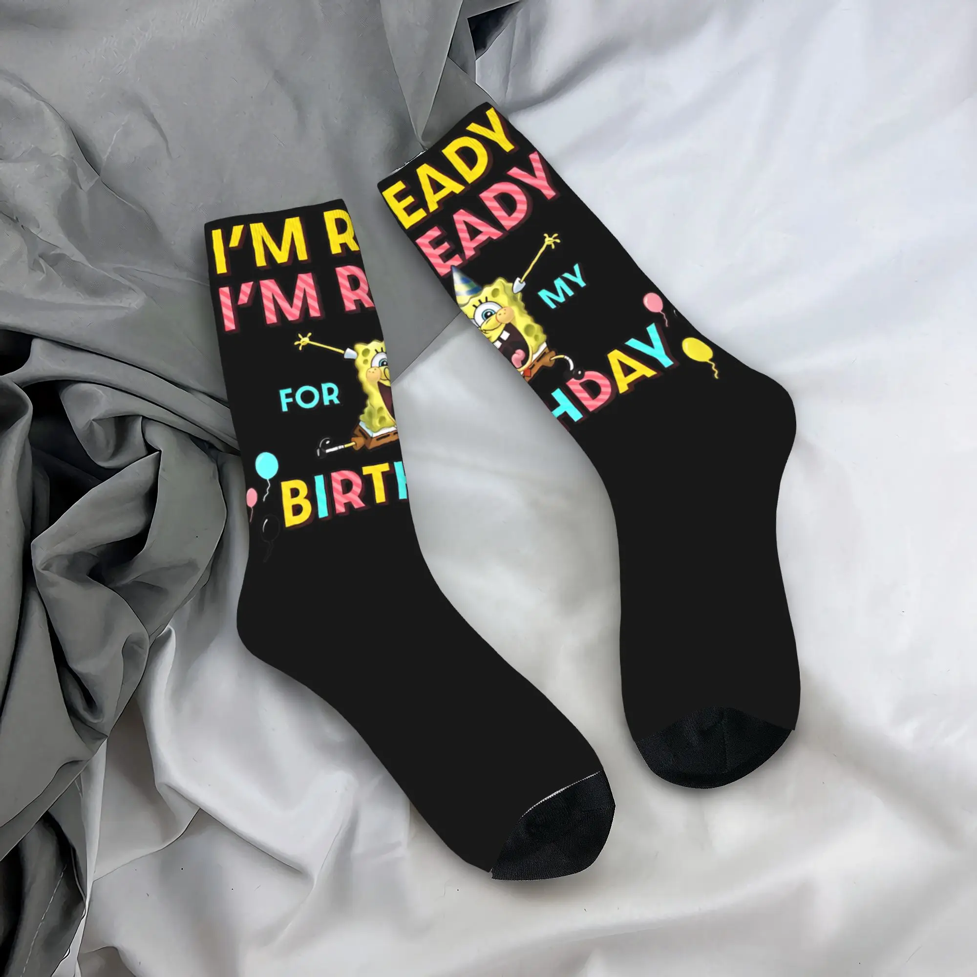 Chaussettes de football "I'm Ready For My Birthday" pour homme et femme, accessoires en éponge S, confortables, cadeaux merveilleux