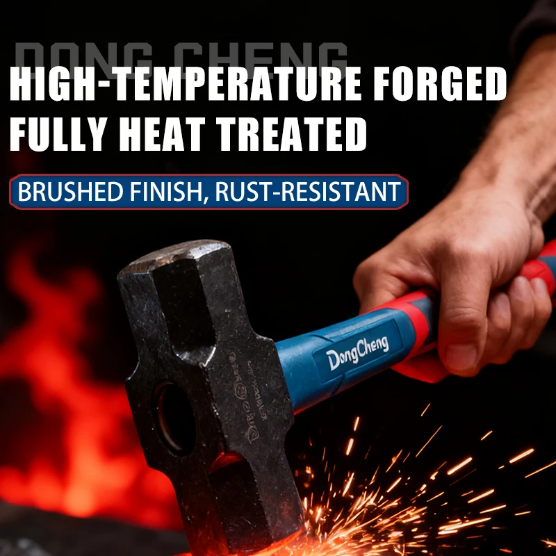Masonry Hammer Dual-Color Overmold Grip Octagonal Hammer, Hammer Tool, Wall Smashing Sledgehammer, Two Hammer, Hand Hammer