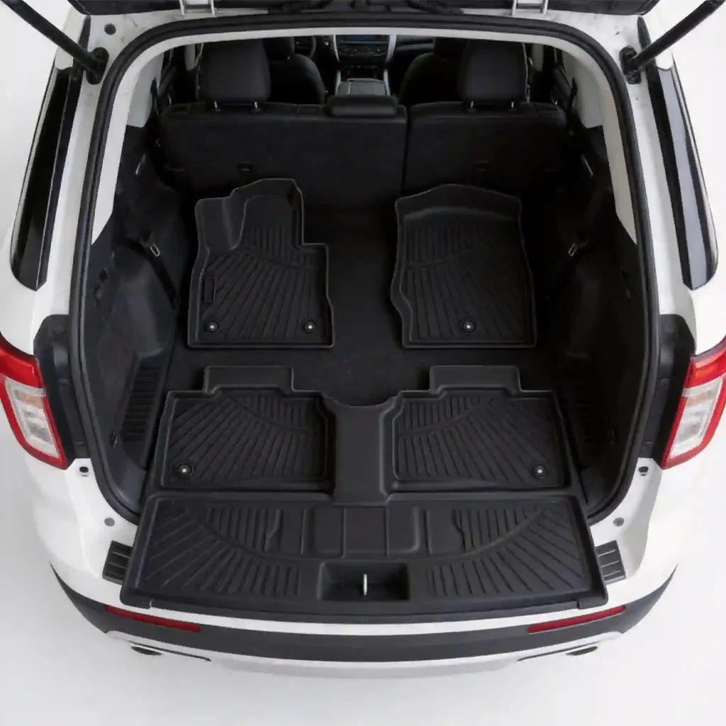 

Floor Mats Trunk Cargo Liner & Backrest Mat for Ford Explorer 2020-2025 TPE Full Set All-Weather Protection