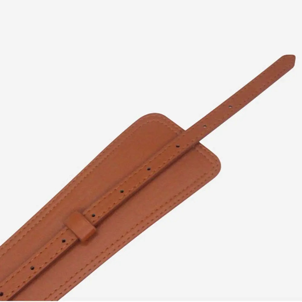 

Fashion PU Leather Waist Belt Waist Elastic Wide Belts Alloy buckle Adjustable Belts For Wome Coat