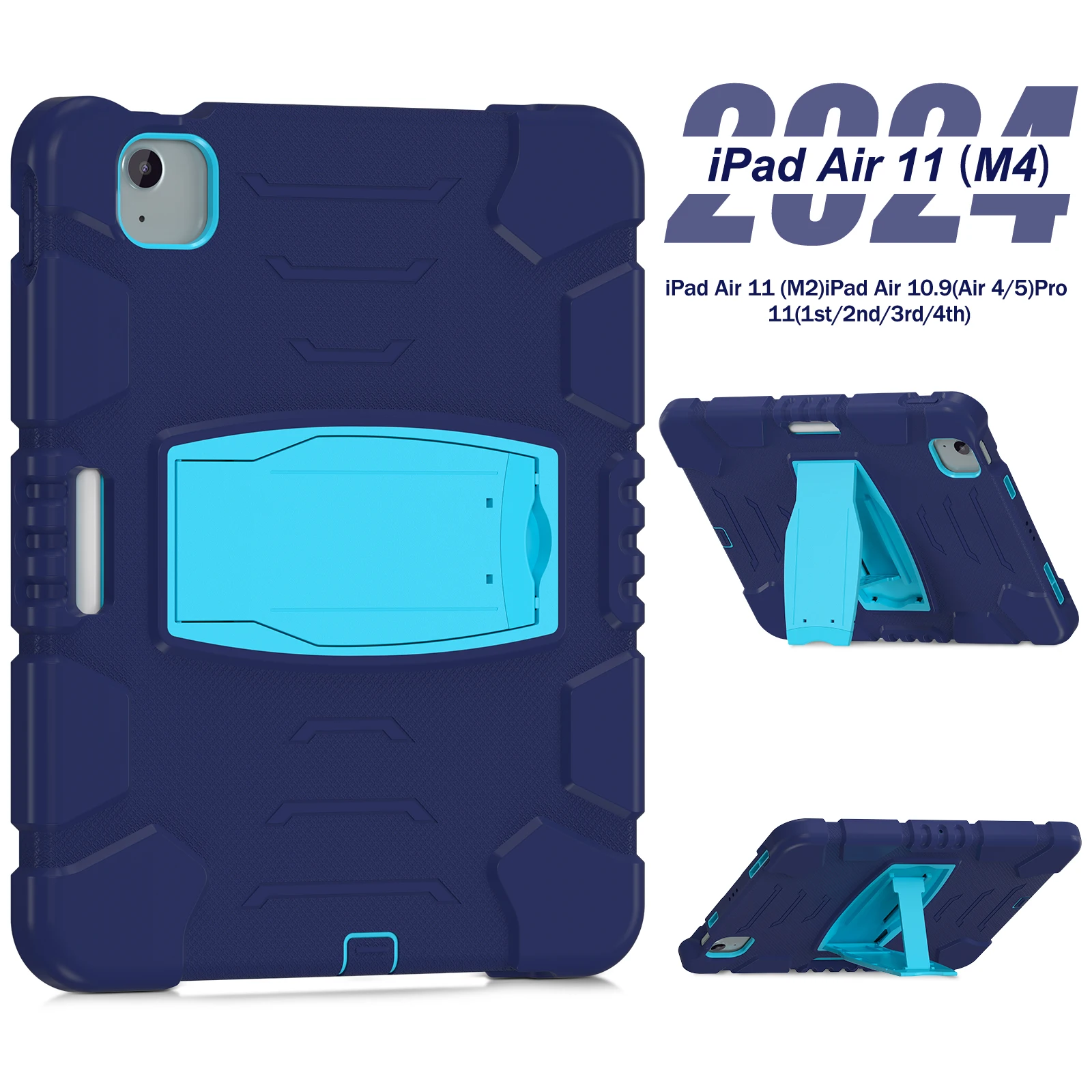 

Сверхмощный универсальный чехол для iPad Air 11 2025 M3 2024 M2 4 5 10,9 дюйма Pro 11 2018 2020 2021 2022 Крышка-подставка 1-го 2-го 3-го 4-го поколения