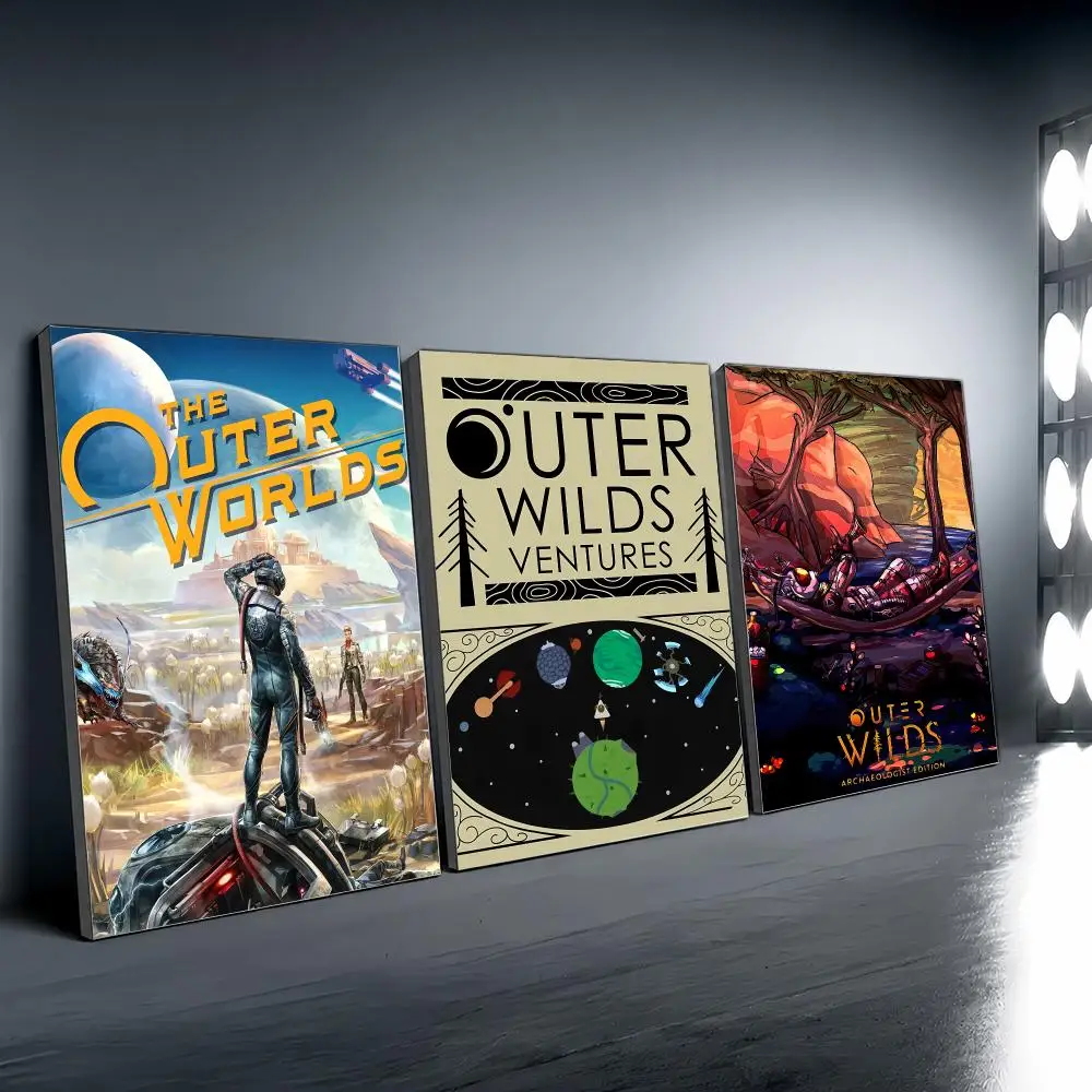O-Outer Wilds Game Painting Calligraphy Modern Canvas Wall Art for Bedroom & Living Room | Home Decor Gift