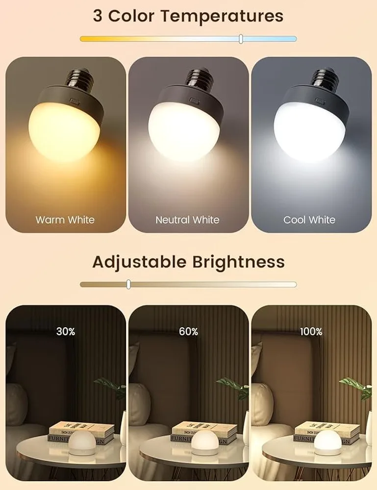 Able Lightbulb With Remote Enhances Ambiance With Quick Charge And Extended Times Magnetic