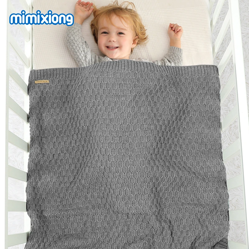 Baby Blankets Newborn Breathable Knitted Infant Kids Stroller Bedding Bassinet Sleeping Covers 90*70cm Toddler Throw Playing Mat