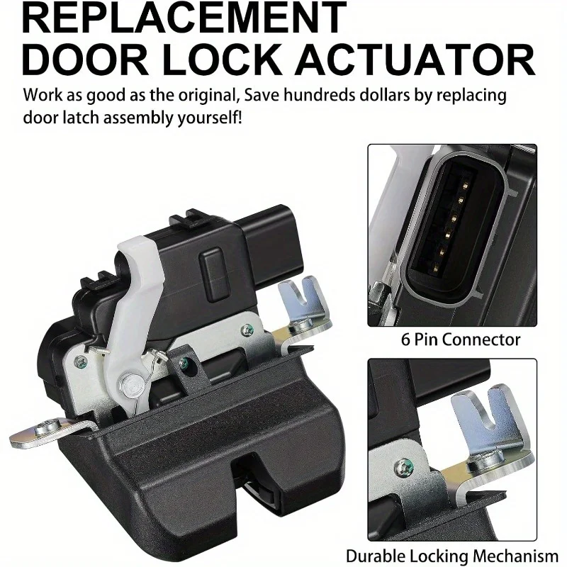 الباب الخلفي مزلاج الجمعية غطاء صندوق السيارة المحرك 81230-C5000 متوافق مع كيا 2016-2020 سورينتو استبدال قفل بمزلاج الباب الخلفي #2