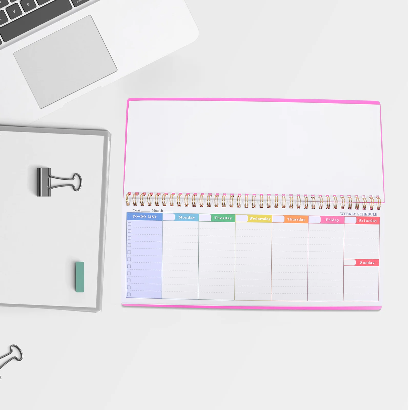 Homeschool Planner Weektijd Tafel om Notebook Tracking Device Budget Werkplanning Pad te doen