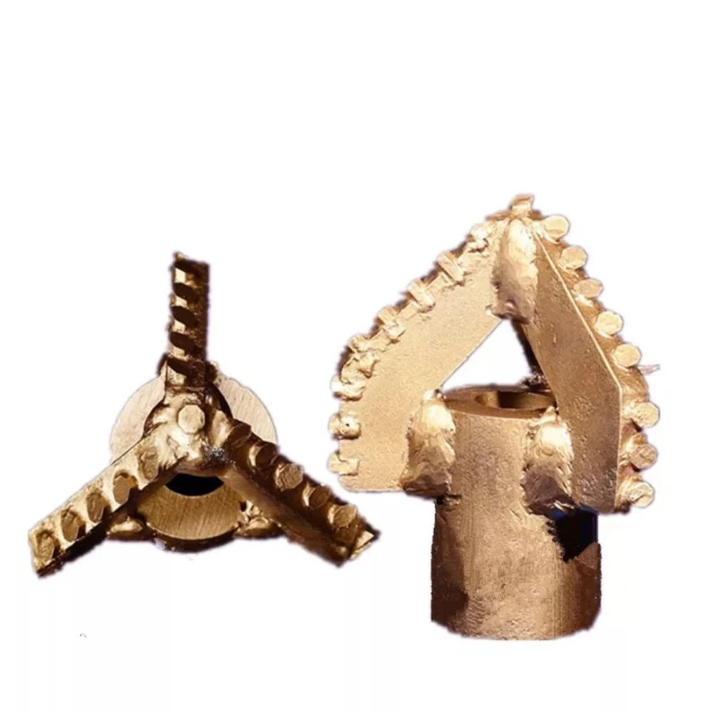 %i。Diamond composite piece geological exploration three-wing scraper composite piece drill bit well drilling drill bit#`