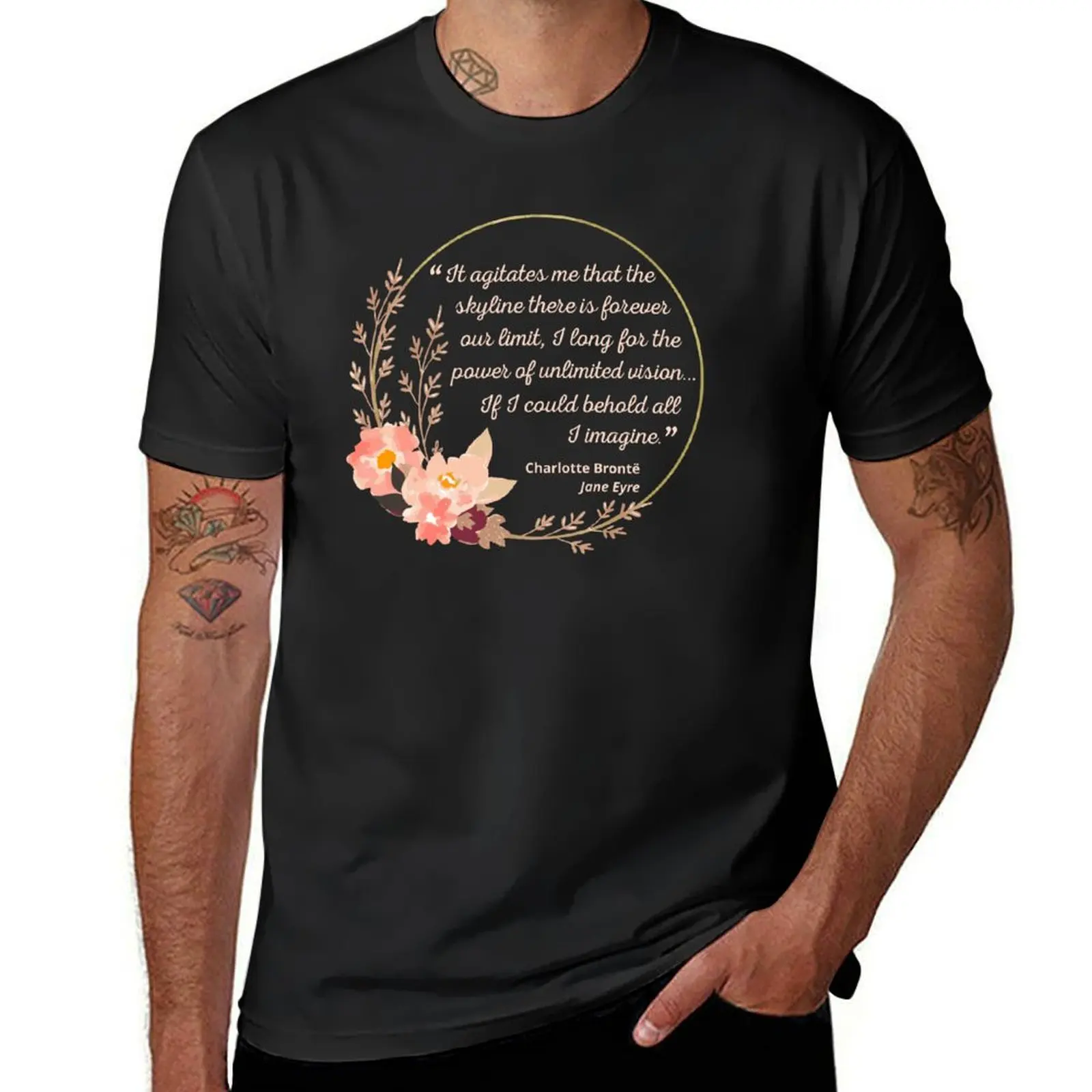 Jane Eyre Quote III - Cute Style T-Shirt vintage clothes customizeds Short sleeve tee mens t shirts casual stylish