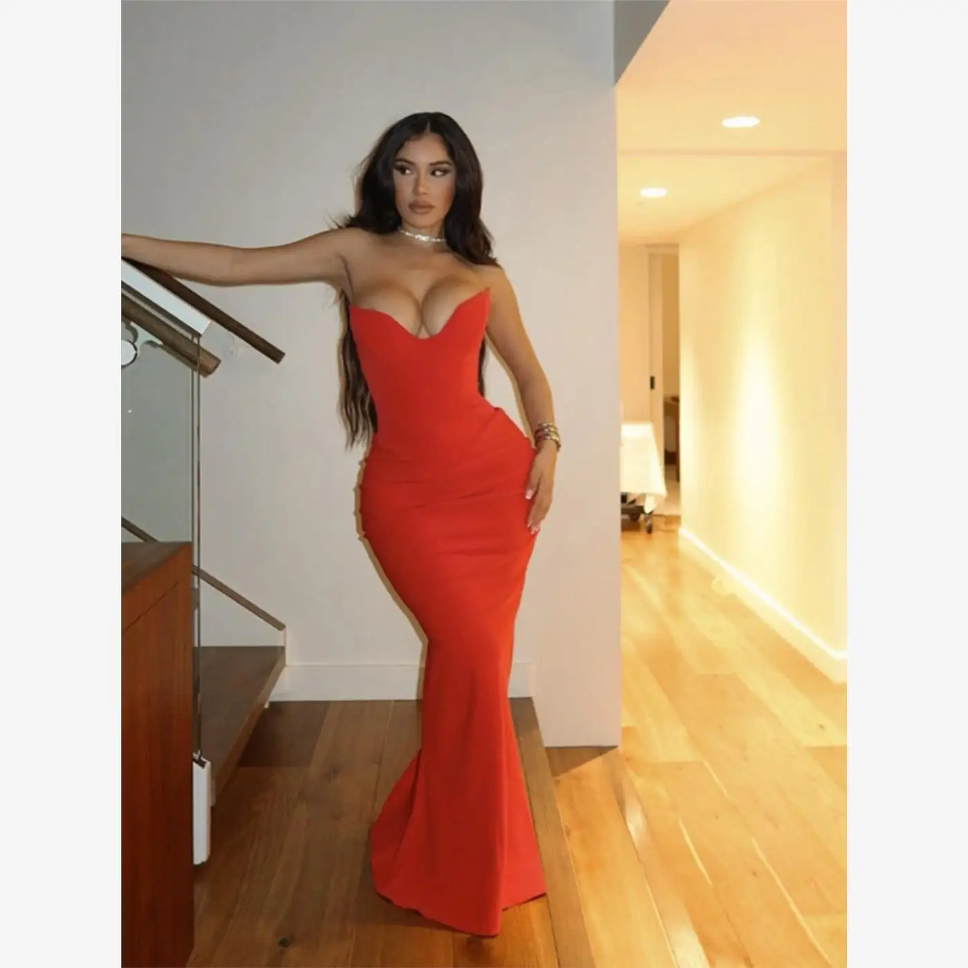 

Ele Slim Fit Fibone Bra And Fi Tail Dr Cleanfit Sle PVC Material Ciwalk Suitable Tirt Skirt for Middleaged W...