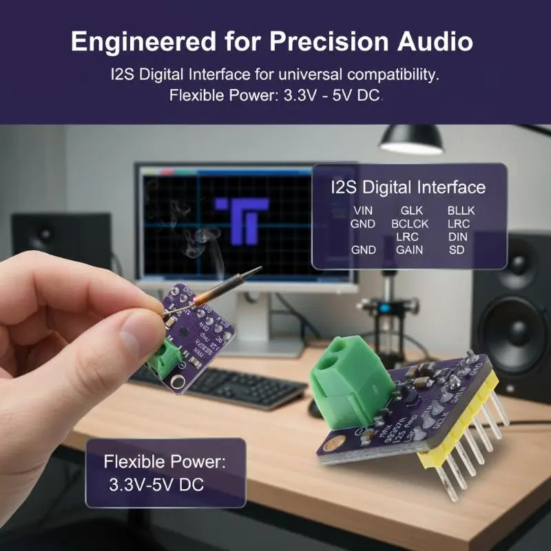 1 Set For Audio Breakout Interface I2S DAC Decoder High Quality MAX98357 MAX98357A I2S 3W Class D Amplifier