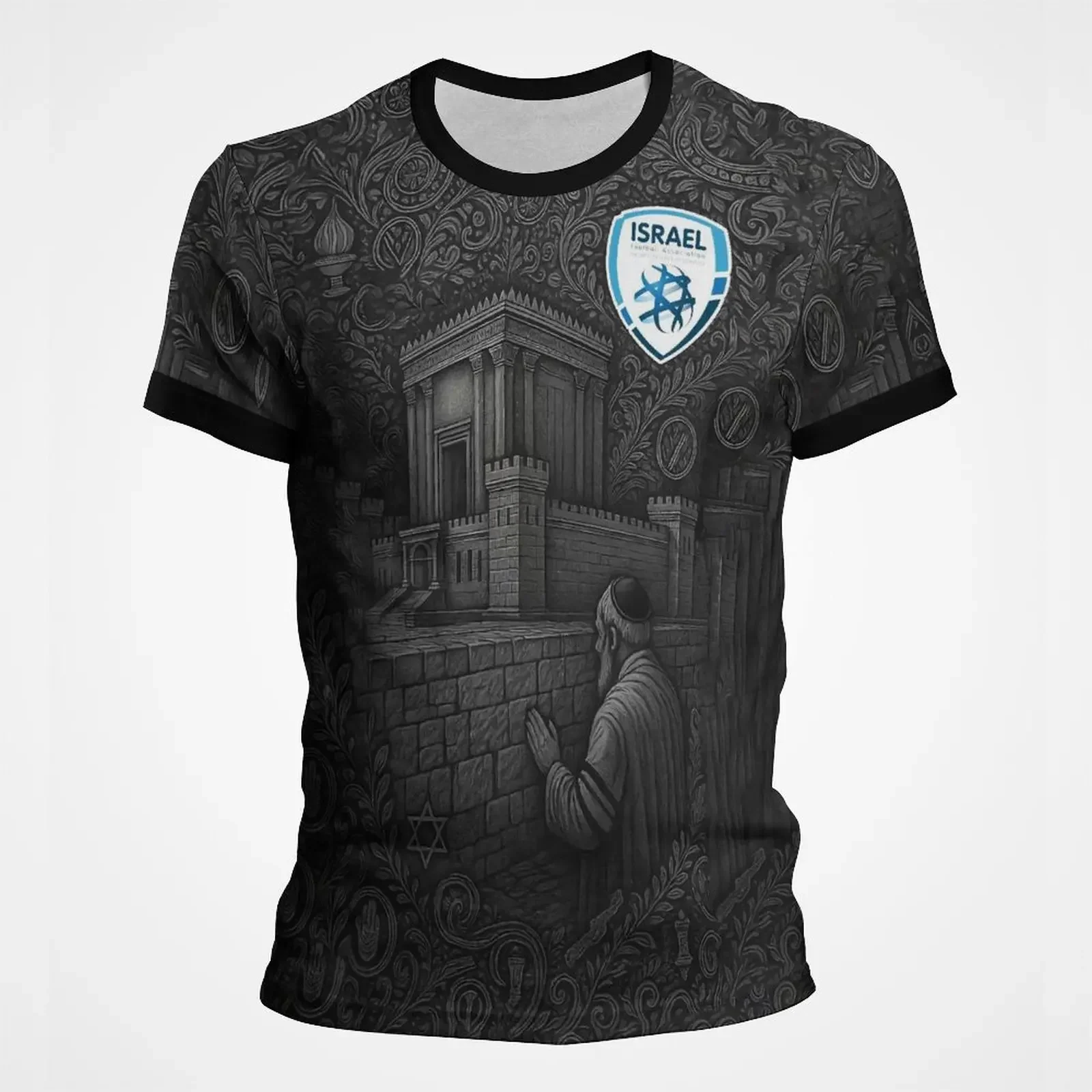 أزياء إسرائيل العلم كرة القدم جيرسي للرجال الصيف الاتجاه قصيرة الأكمام 3D مطبوعة تي شيرت بارد الشارع الشهير الرياضة الاطفال تيز القمم #4