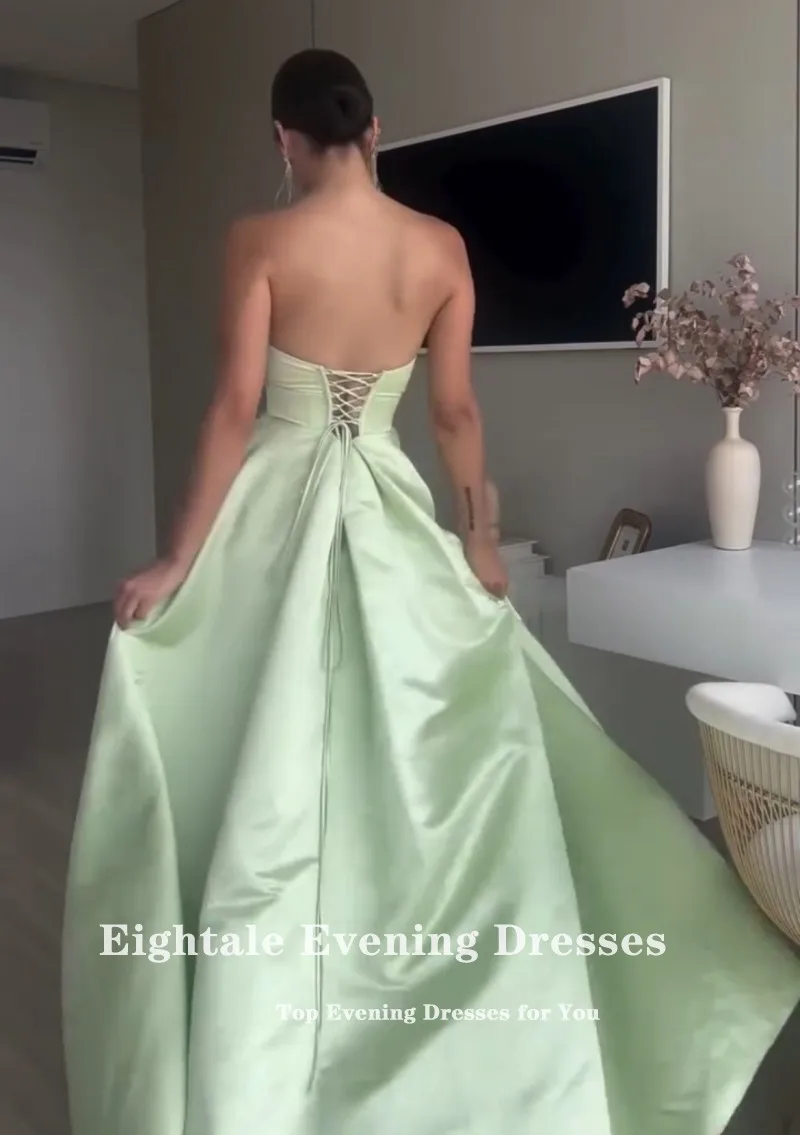 Robe De soirée arabe en Satin, personnalisée, longueur au sol, ligne a, Corset, robe De soirée De mariage, robes De Gala