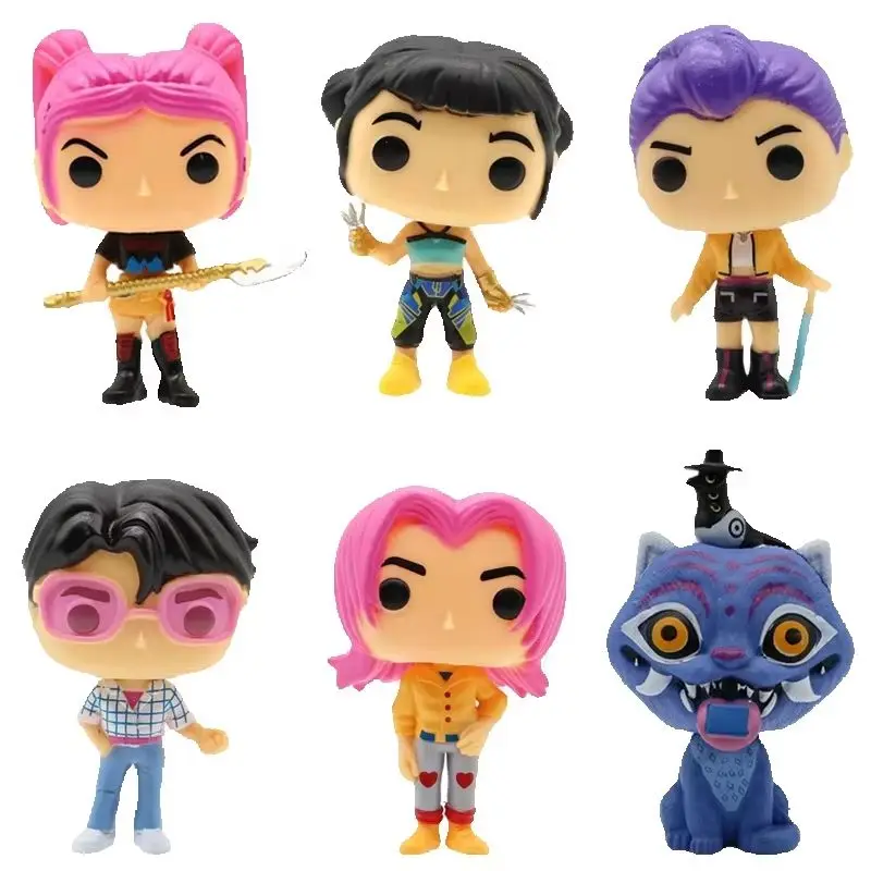 6 Muñecos Coleccionables de Anime K-Pop Demon Hunter, Personajes de Rumi, Mira y Zoi, Regalos de Cumpleaños, Regalos para Fans