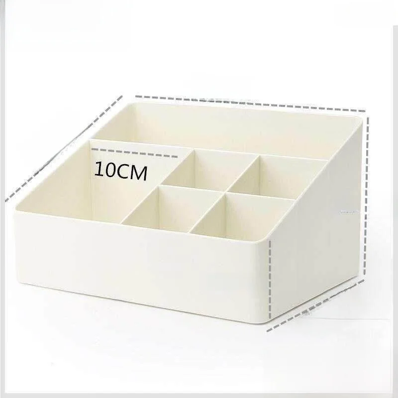 Living Room Multi-Grid Organizer Box Remote Control Cosmetic Storage Desktop Tea Table Makeup Desk Storage Box Multi-Function