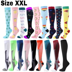 S-XXL Compression Socks For Men Women Running Football Sports Socks Gym Outdoor Bicycle Hiking Elastic Medical Edema Varicocele