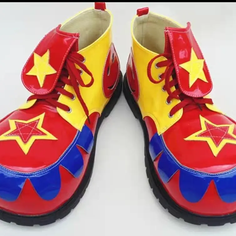 2023 New Men Funny Clown Magic Show Adult Funny round Head Warped Head Exaggerated Funny Anime Performance Shoes