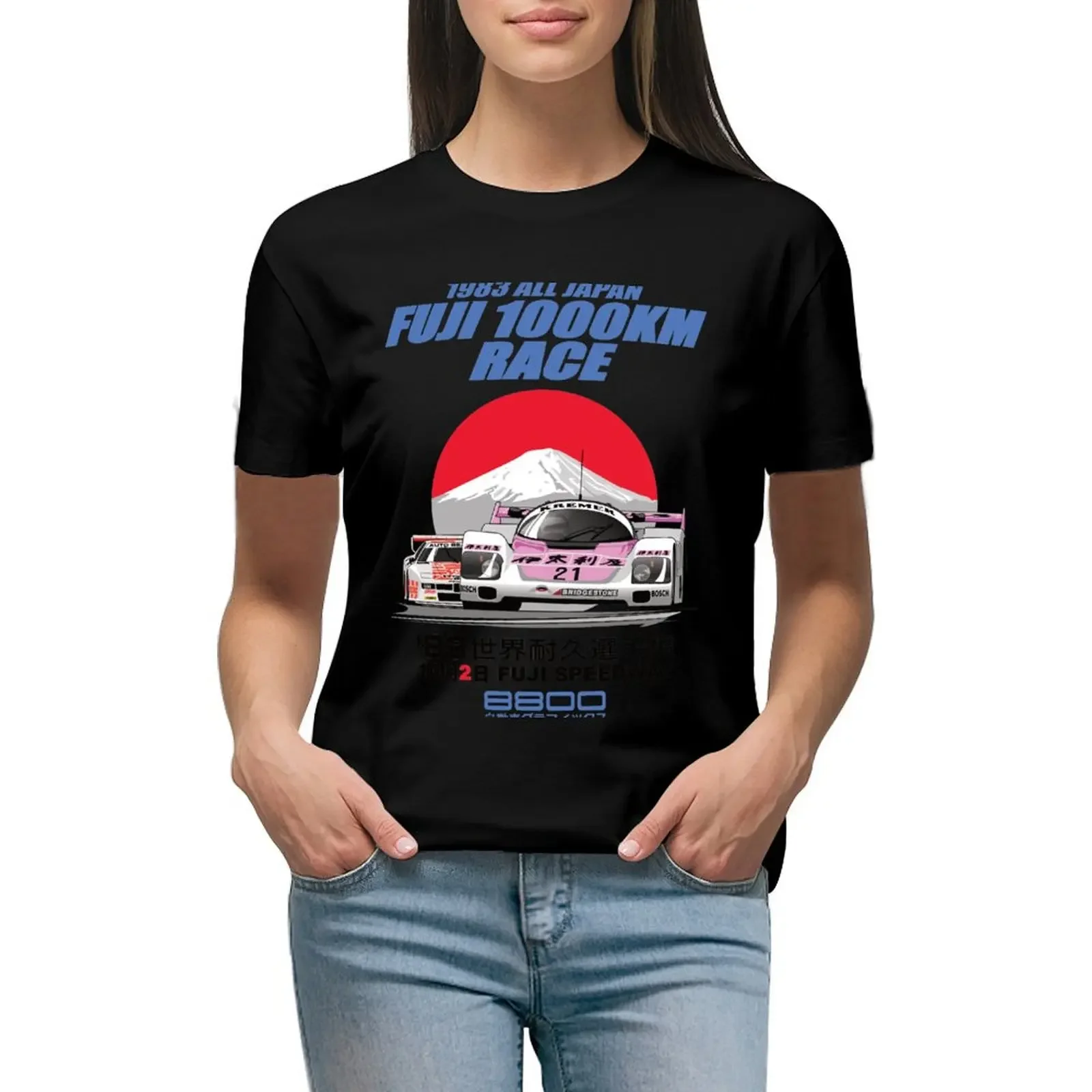

1983 FUJI 1000KM T-Shirt summer clothes heavyweights anime clothes summer top cute t-shirts for Women
