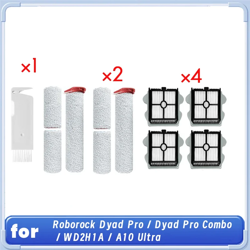 Аксессуары для пылесосов Roborock Dyad Pro / Dyad Pro Combo / WD2H1A / A10 Ultra, основная щетка и аксессуары для фильтров