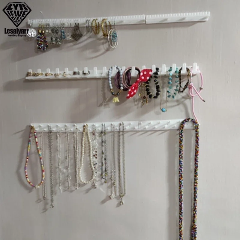 9 Pcs Adhesive Paste Wall Hanger Storage Jewelry Display Jewelry Hooks Holder Storage Organizer Earring Ring Necklace Hanger