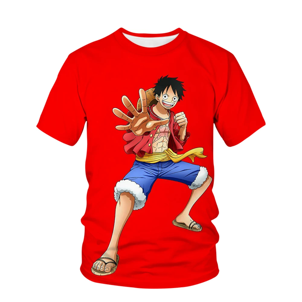 

Fashion Kids Anime One Piece Luffy T Shirt Boy Clothing Kids Boys Tshirt Children Summer Short Sleeve Tops Tees Cool Clothes