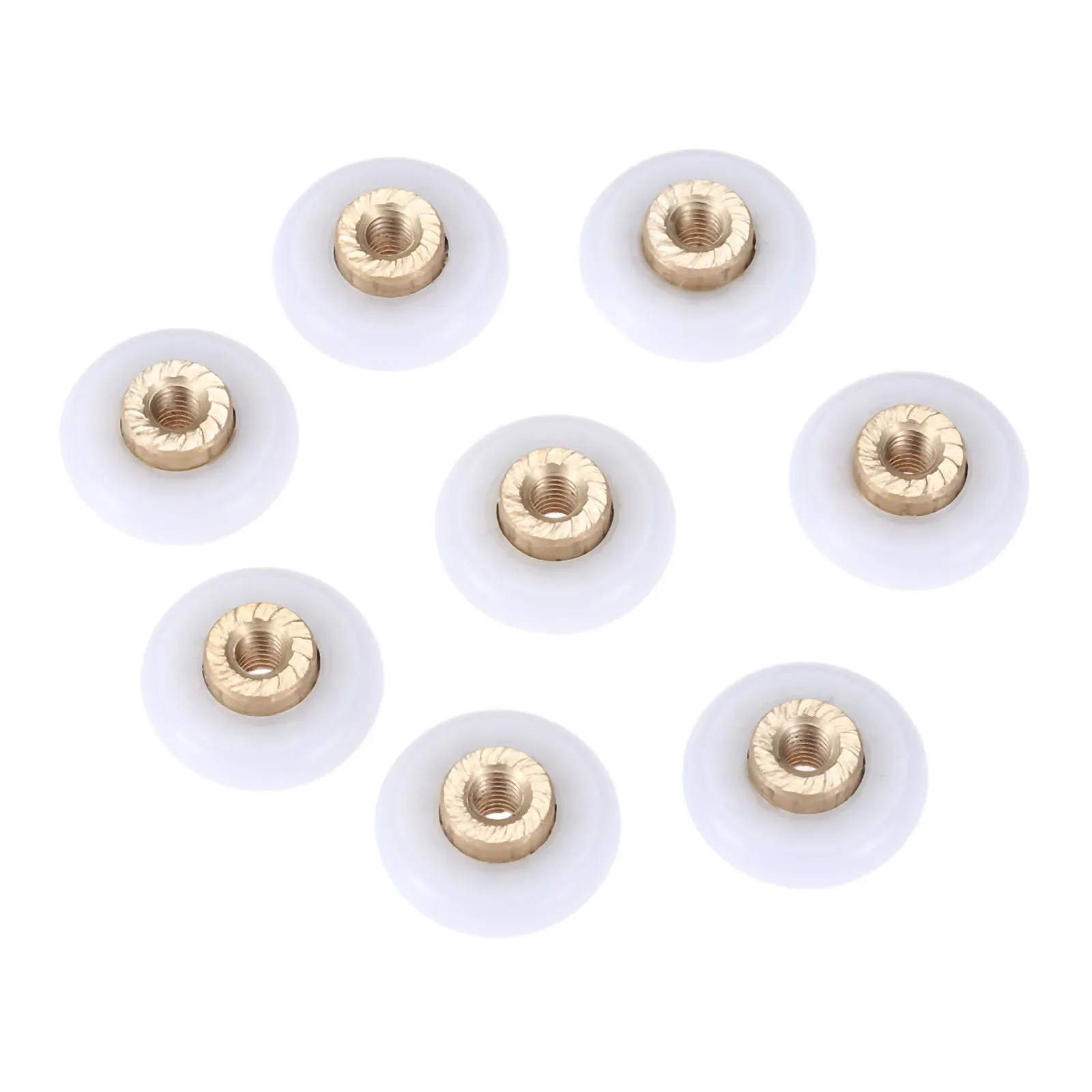 DRELD 8pcs Bath Shower Door Rollers /Runners Wheels Pulleys 18mm Dia Wheel Replacement Part For Shower Enclosures Cabins Runner