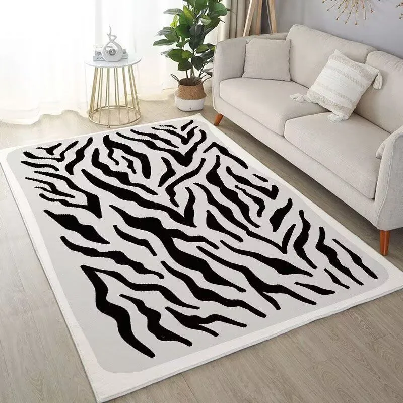Animal Print Area Rugs Living Room Non-slip Carpet Short Plush Bedroom Bedside Floor Mat Home Decoration Tapete De Área 거실러그 대형