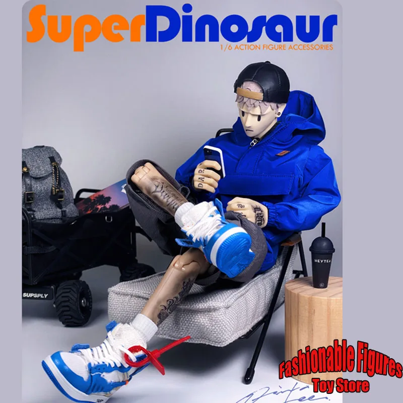 

1/6 Men Soldier Hooded Sweater Trend Solid Color Long Sleeved Pullover Dolls Accessory For 12inch Action Figure Body