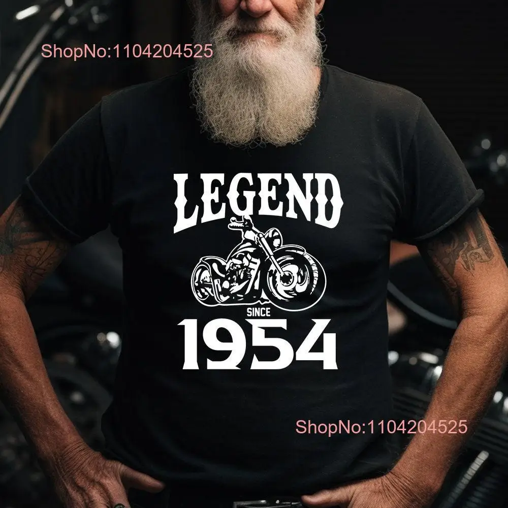 Biker Legend Since 1954 T shirt Mens 70th Birthday Funny Customisable Motorbike Motorcycle Great Grandad Christmas Top