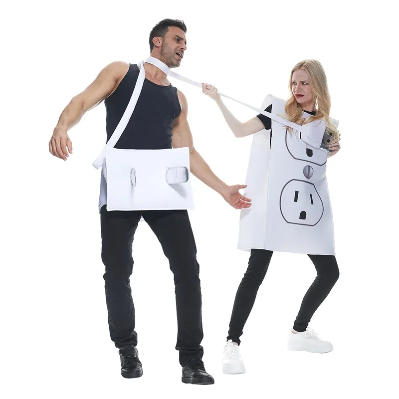 RT01 adulto divertido USB/enchufe de luz y enchufe pareja conjunto disfraz de Halloween carnaval Pascua Purim vestido de lujo y Gf1