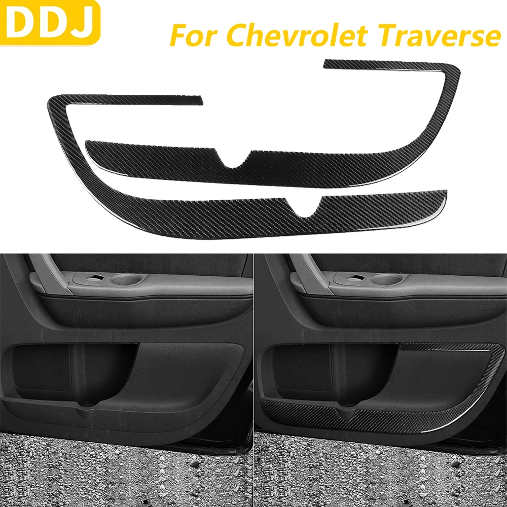 

For Chevrolet Traverse 2009-2012 Carbon Fiber Rear Door Anti-kick Panel Trim Cover Car Accessories Interior Decoration Sticker