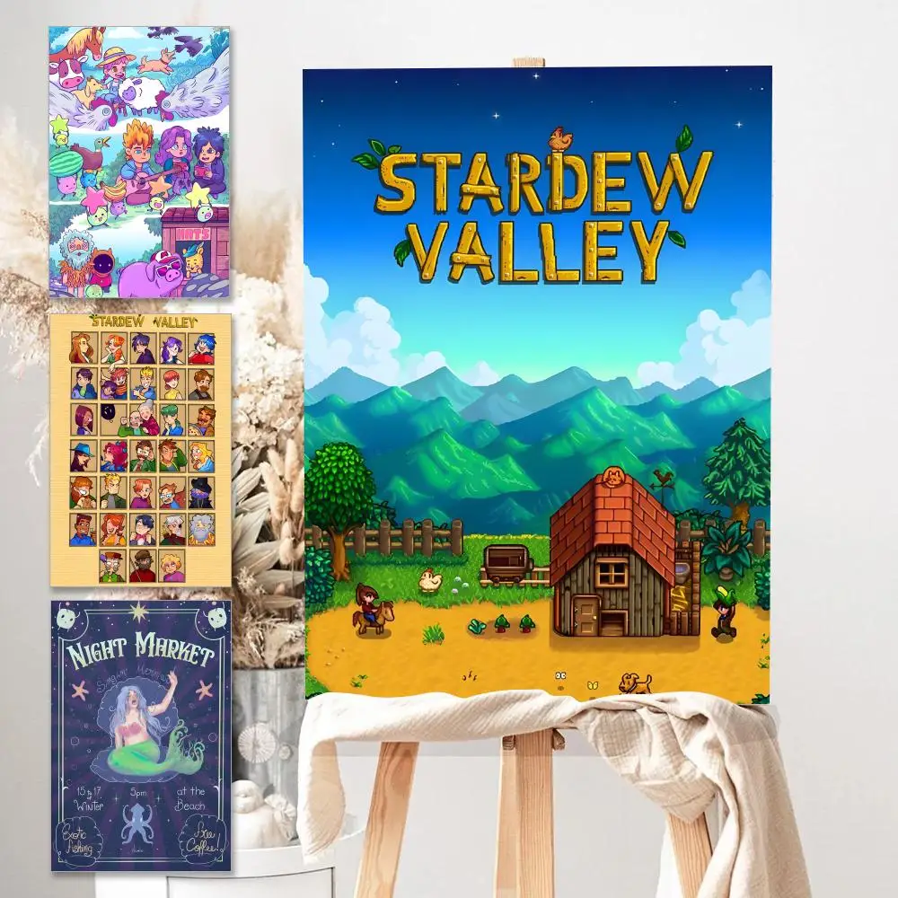 Stardew Valley Game Poster HD Anime Hot Theme Singer/OST/Movie-Waterproof Self-Stick Home Decor