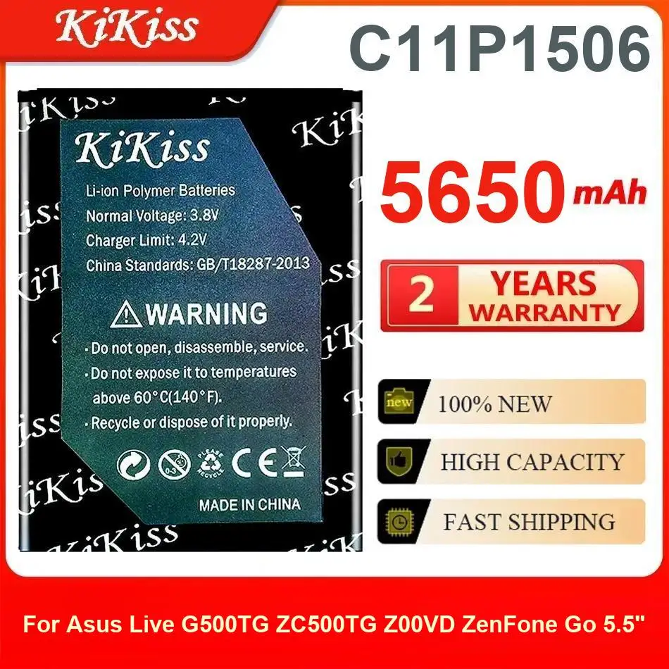 

5650 мАч Kikiss аккумулятор C11P1506 для Asus Live G500TG Zenfone Go 5,5 ZC500TG Z00VD