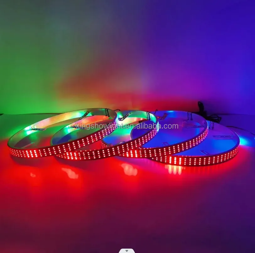 KSS 17inch Quad Row Dream RGB Chasing Color Led Wheel Rings Light BT Sync Remote Control Rim Tire Light