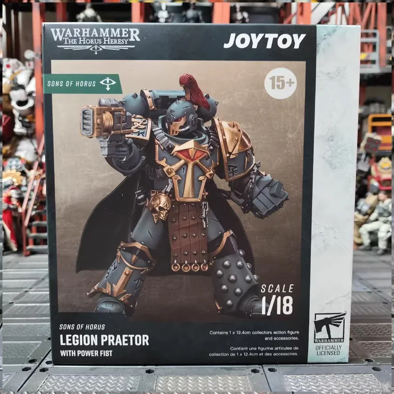 JOYTOY Legion Praetor With Power Fist 1/18 Action Figures Warhammer 40K Sons of Horus Anime 12.4cm Collection Model Mężczyźni Zabawka Prezent