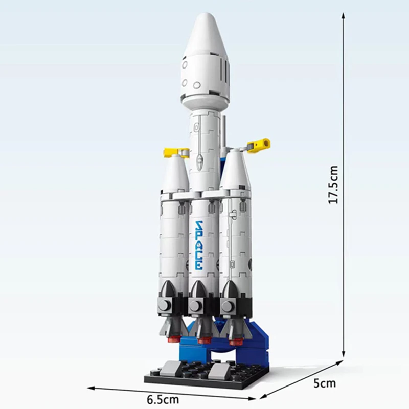 MOC Aerospaces Bemand raketvaartuig Lanceercentrum Ruimte Ruimtevaartuigen Luchtvaartstad Bouwstenen Modelstenen Kits Sets Ideeën