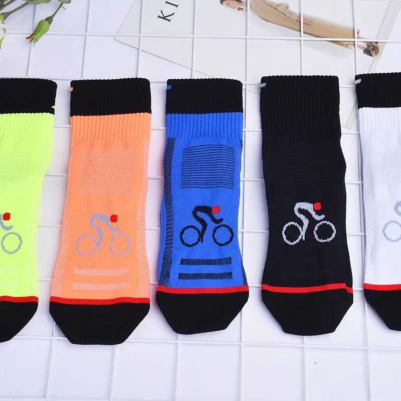 5 Pairs Spring And Autumn Men\'s Sports Socks Summer Leisure Sweat Absorbent Comfortable Thin Breathable Basketball Socks Cycling