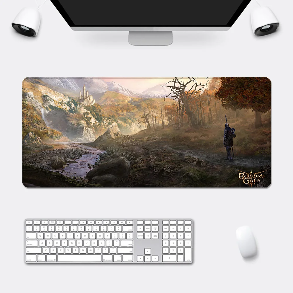 Baldurs Gate 3 Mousepad HD Printing Computer Gamers Locking Edge Non-slip Mouse Pad XXL90x40cm Keyboard PC Desk Pad