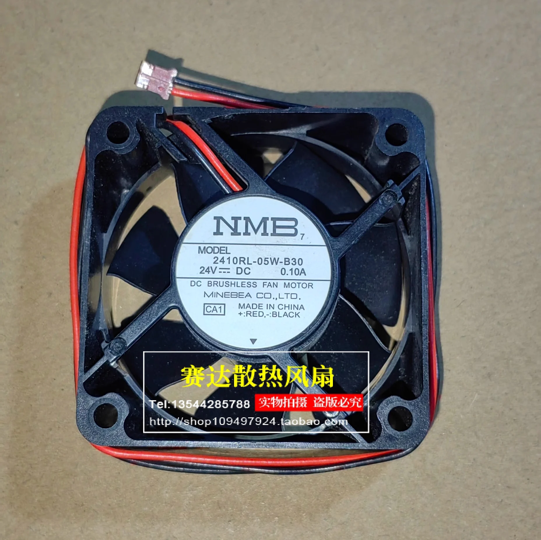 

NEW NMB-MAT 2410RL-05W-B30 6025 24V 0.10A 2 lines Wire Cooling Fan 60*60*25mm