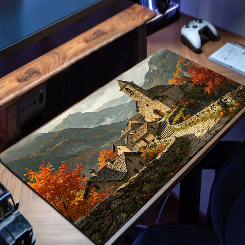 Mouse Pad oil painting landscape Larger XXL 900x400 Speed Mini Pc Computer Keyboard Desk Mat Gaming Accessories Mousepad