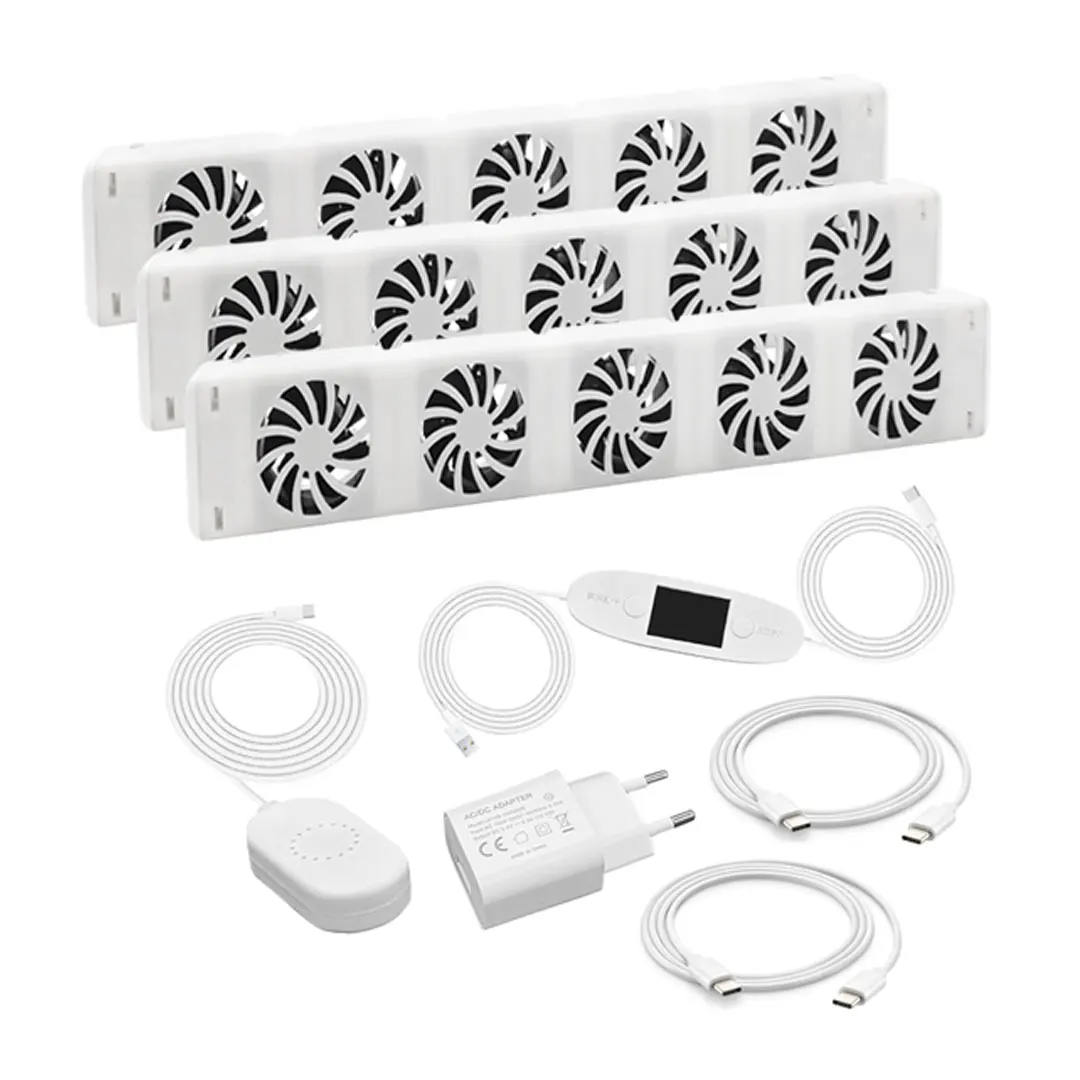 

Triple Thermo Fans Adjustable Thermostat Heat Air Volume Booster Speedcomfort Radiator Ventilator