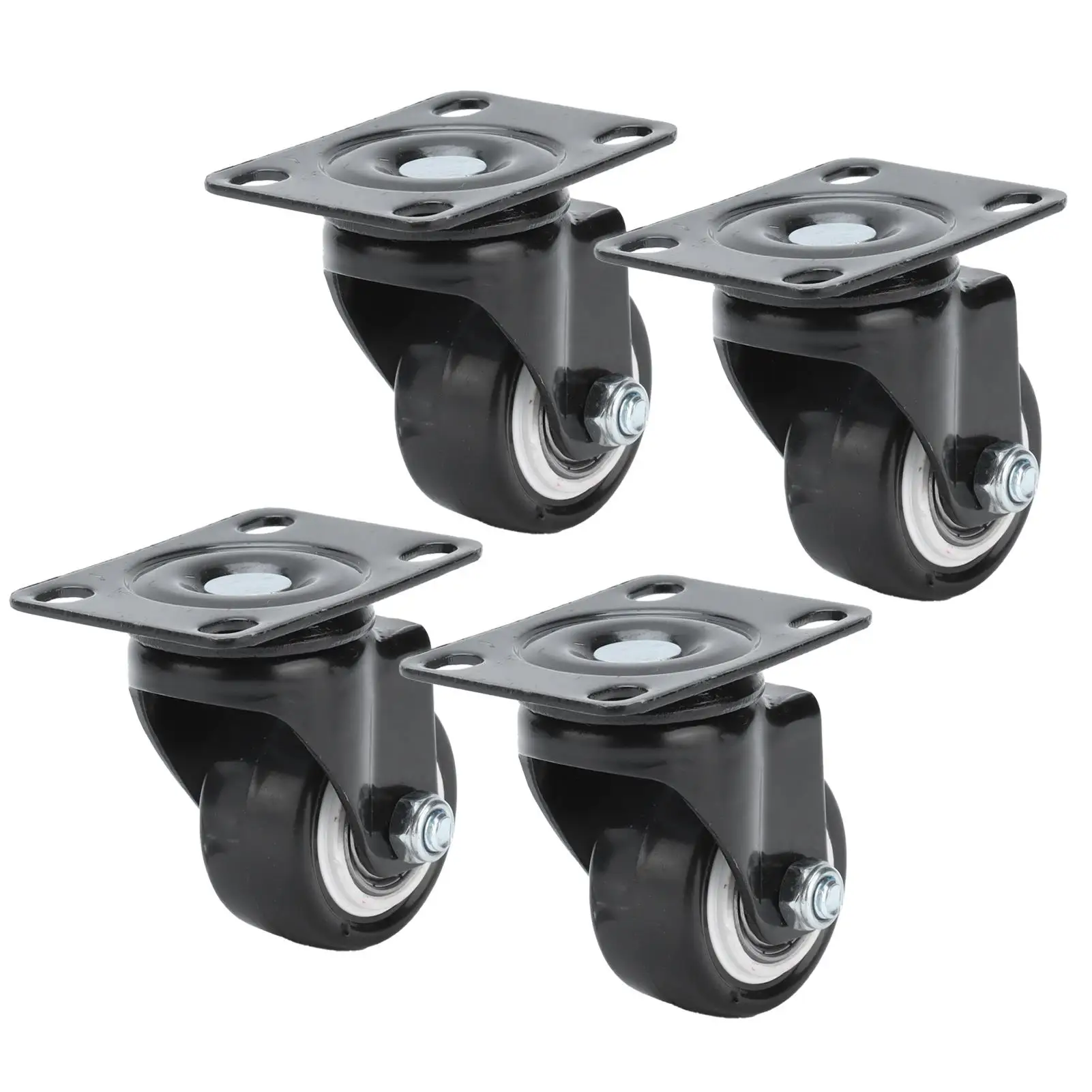 4pcs 1.5 Inch Quiet Universal Casters - Durable Silent Rolling Wheels for Smooth Mobility